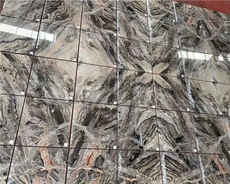 Luxury Venetian Brown Marble Round Custom Design Coffee Table