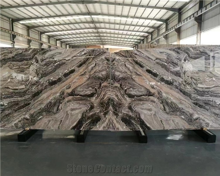 Luxury Venetian Brown Marble Round Custom Design Coffee Table