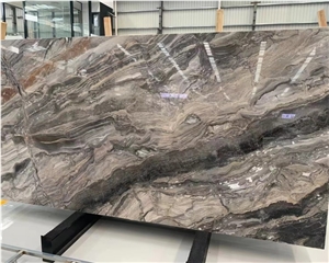 Luxury Venetian Brown Marble Round Custom Design Coffee Table