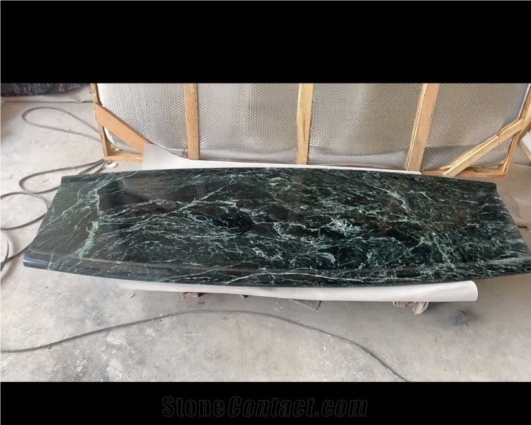 Natural Empress Green Marble Stone Console Tea Coffee Table