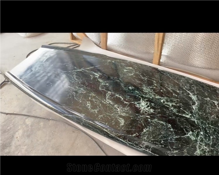 Natural Empress Green Marble Stone Console Tea Coffee Table