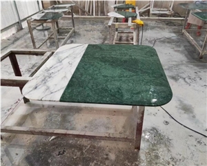 Natural Empress Green Marble Stone Console Tea Coffee Table