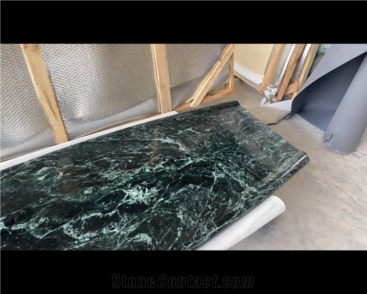 Natural Empress Green Marble Stone Console Tea Coffee Table