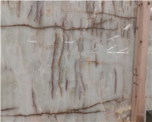 Natural Luxury Polished Light Green Jade Onyx Slab