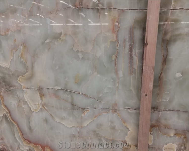 Natural Luxury Polished Light Green Jade Onyx Slab