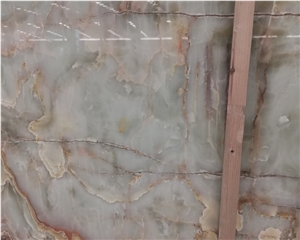Natural Luxury Polished Light Green Jade Onyx Slab