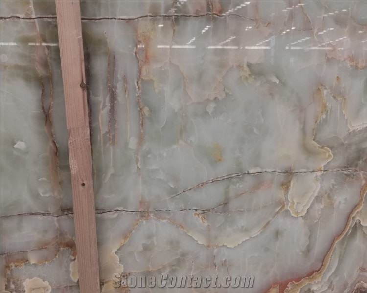 Natural Luxury Polished Light Green Jade Onyx Slab