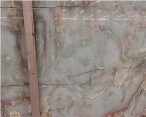 Natural Luxury Polished Light Green Jade Onyx Slab