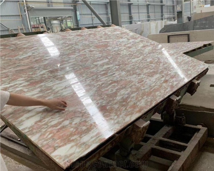 Natural Pink Norwegian Rose Marble Slabs Tiles Floor Wall