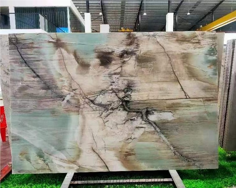 Natural Quartzite Cristallo Tiffany Quartzite Slabs Tiles For Wall