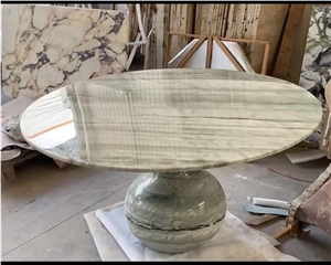 Natural Stone Green Fairy Verderra Marble Dinning Table
