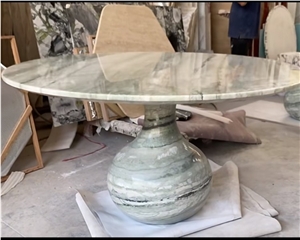 Natural Stone Green Fairy Verderra Marble Dinning Table