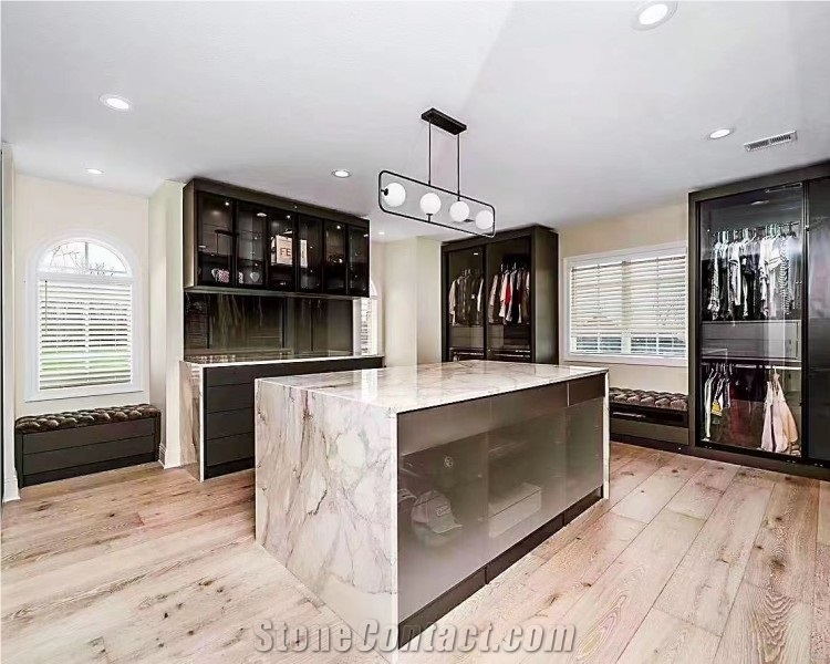 Natural White Stone Calacatta Gold Marble For Countertop
