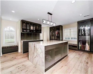 Natural White Stone Calacatta Gold Marble For Countertop