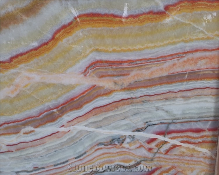 Popular Rainbow Multi Colored Onyx Slabs