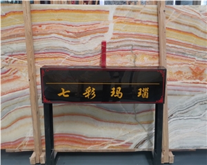 Popular Rainbow Multi Colored Onyx Slabs