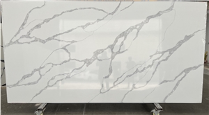High Quality Calacatta White Quartz Slab