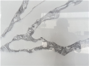 High Quality Calacatta White Quartz Slab