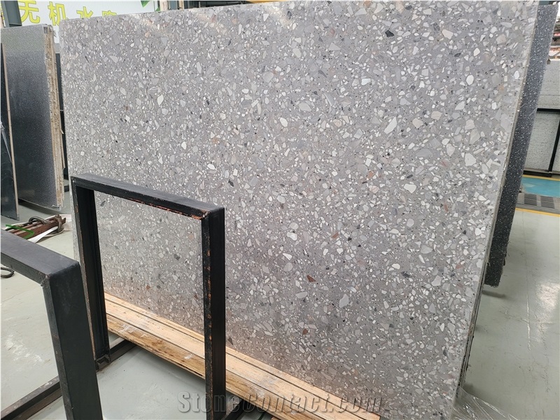 Hot Grey Terrazzo Slab