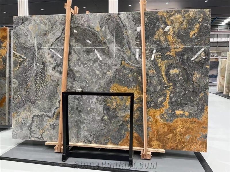 Cheap Black Gold Onyx Slab