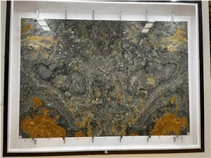 Cheap Black Gold Onyx Slab