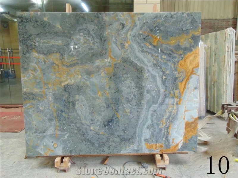 Cheap Black Gold Onyx Slab