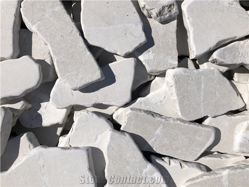 White Marble Washed- Tumbled Flagstone