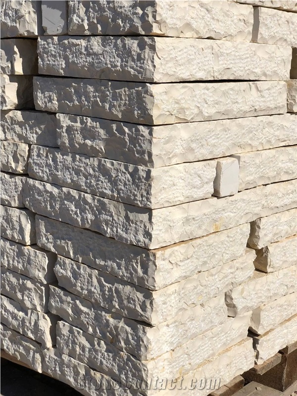 Yellow Hewn Caps, Masonry Building Stone
