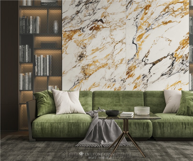 Porcelain Slabs Gold White