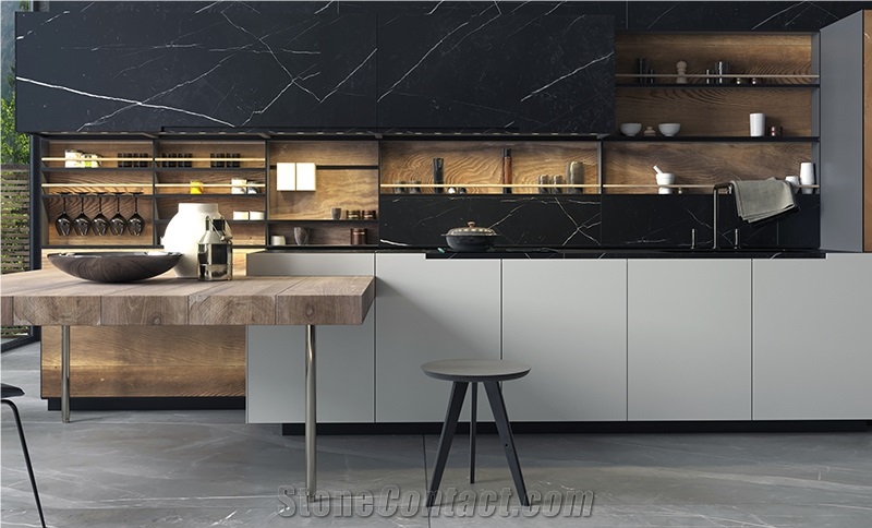 Porcelain Slabs Ink White
