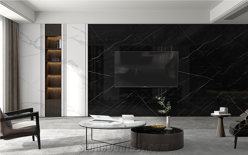 Porcelain Slabs Ink White
