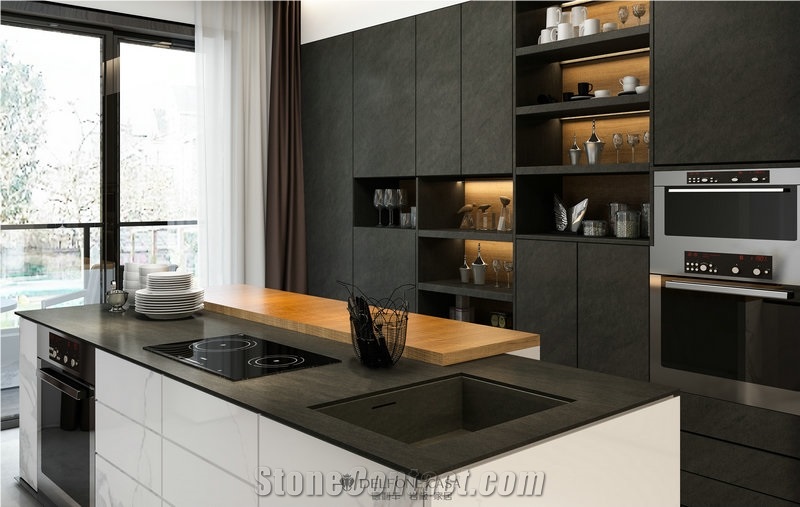 Porcelain Slabs Rock Black