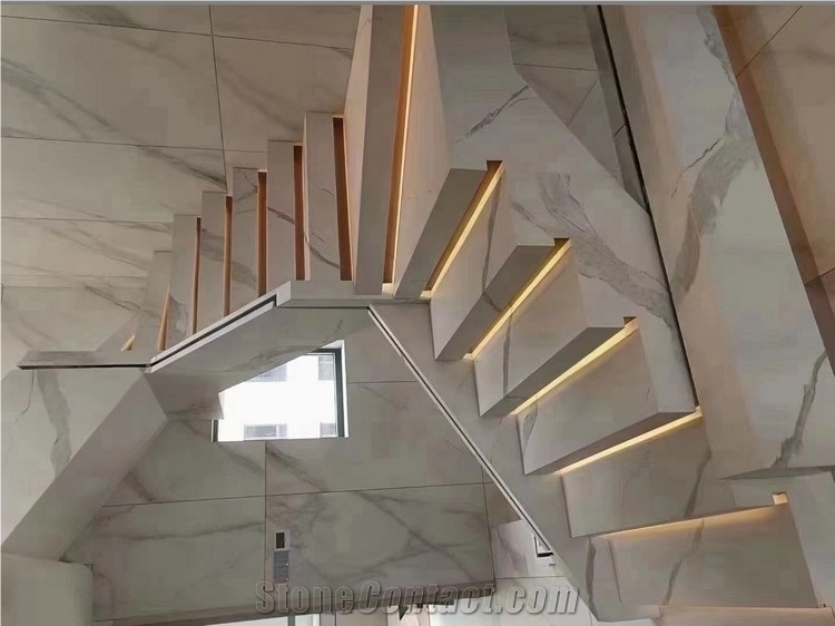 Sintered Stone Staircase Steps