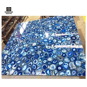 Gemstone Slab Backlit Blue Agate Board