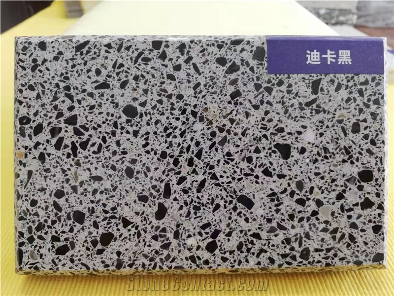 White And Black Cement Terrazzo Bar Tops