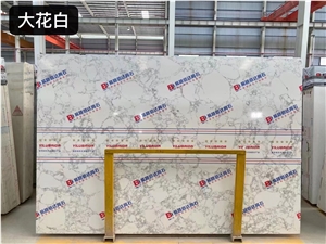 Composite Stone Slabs White Polished