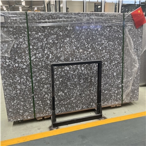 Artificial Polished Grey Terrazzo Stone Slabs For Floor Wall