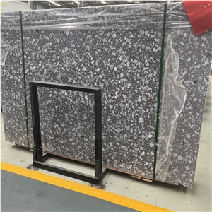 Artificial Polished Grey Terrazzo Stone Slabs For Floor Wall