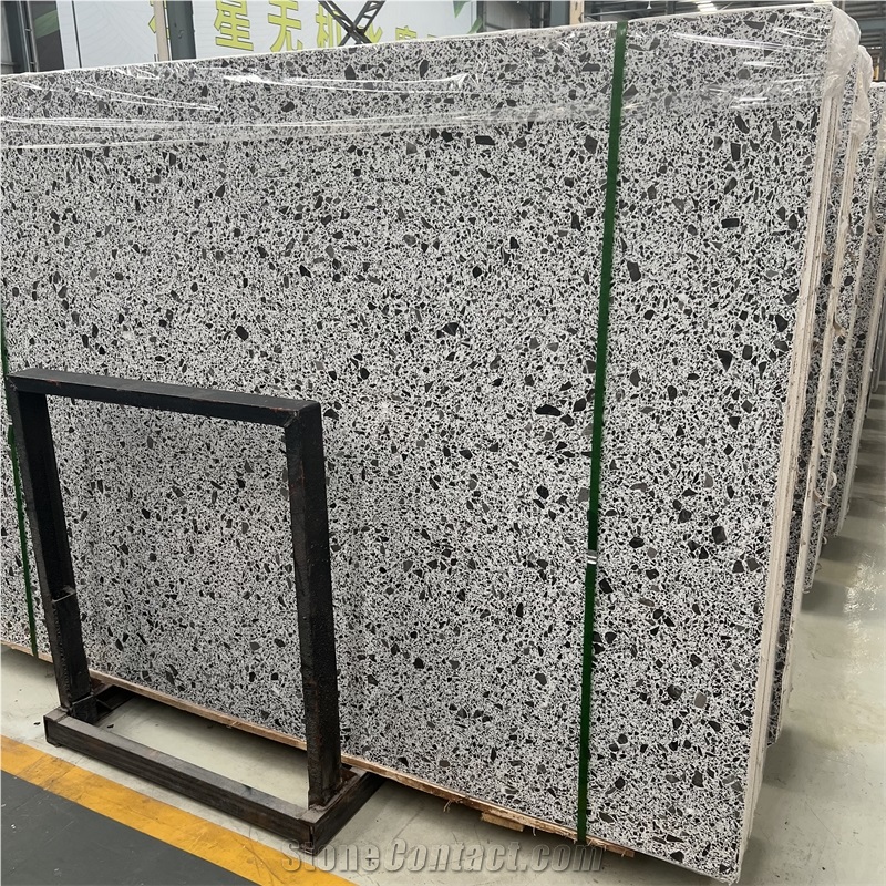 Customized Popular Design Cappuccino Grey Terrazzo Stone
