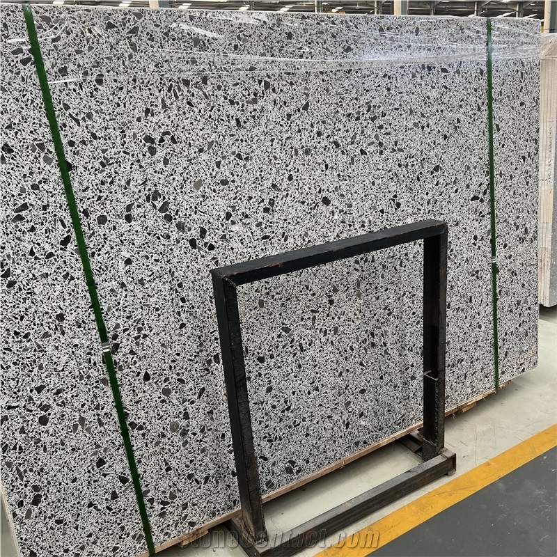 Customized Popular Design Cappuccino Grey Terrazzo Stone