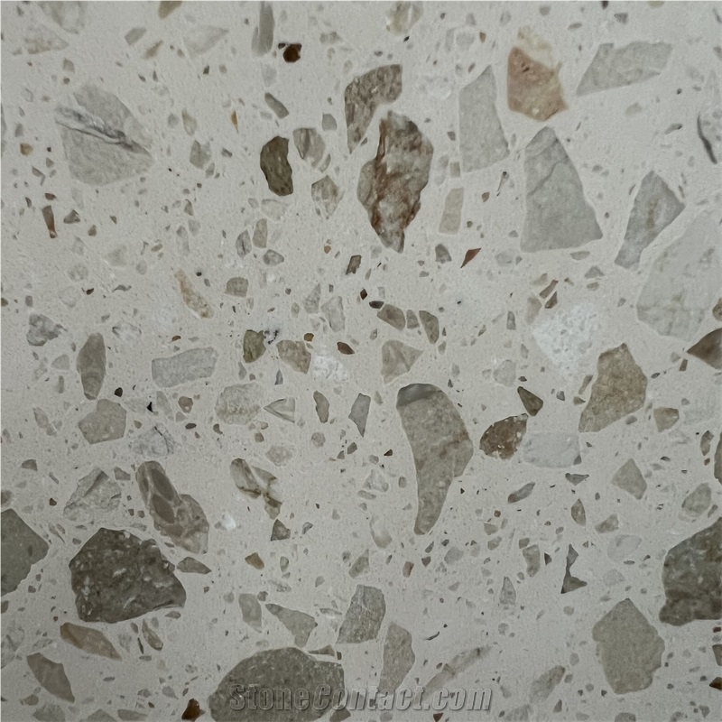 Wholesale Cheap Price New Design Royal Beige Terrazzo Stone