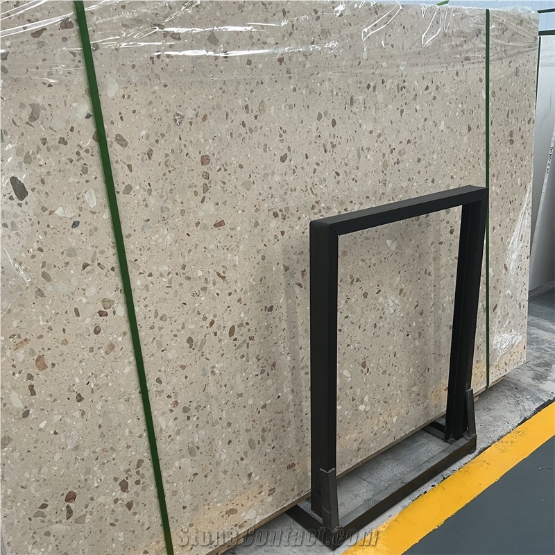 Wholesale Cheap Price New Design Royal Beige Terrazzo Stone