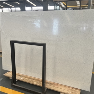 Wholesale Price Snow White Terrazzo Stone Slab Floor Decor