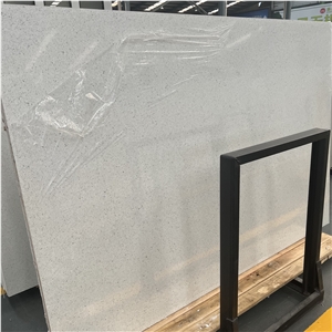 Wholesale Price Snow White Terrazzo Stone Slab Floor Decor