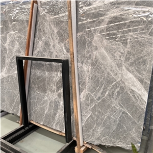 Good Price Light Color Hermes Grey Marble Slab For Home Wall