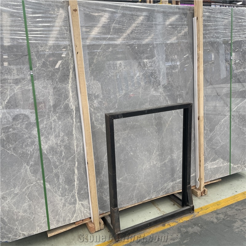 High Quality Polished Hermes Grey Marble Slab For Floor Tile