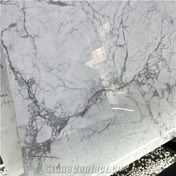 High Quality Statuario White Marble Slabs For Wall And Floor
