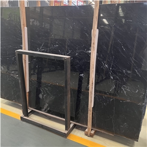 Natural Black Marble Slabs Tiles For Interior Floor And Wall