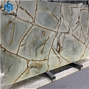 Natural Bookmatched Roman Impression Blue Quartzite For Wall