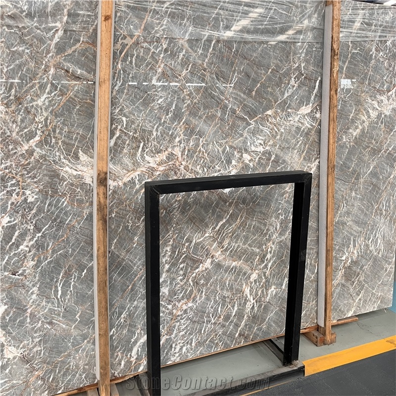 Polished Natural Fior Di Pesco Carnico Marble Floor Tiles